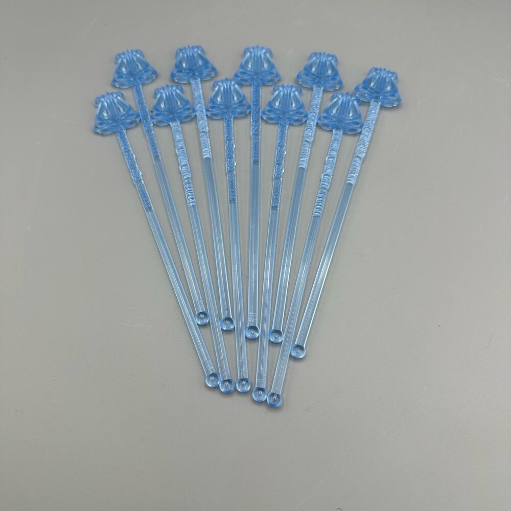 Vintage Swizzle Stir Sticks Blue Liar Set of 10 7" tall